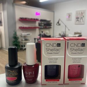 OPI and CND Shellac Nail Polish Set